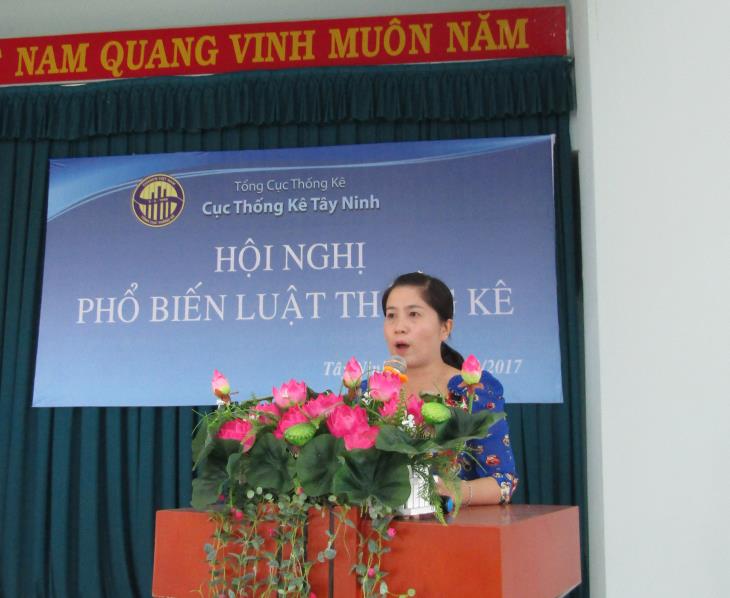 Cục Thống kê tỉnh Tây Ninh tổ chức Hội nghị phổ biến Luật Thống kê cho các doanh nghiệp Nhà nước và doanh nghiệp có vốn đầu tư nước ngoài trên địa bàn tỉnh.