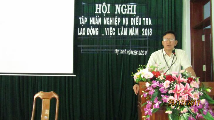 Cục Thống kê tỉnh Tây Ninh tổ chức Hội nghị tập huấn nghiệp vụ Điều tra lao động việc làm năm 2018.