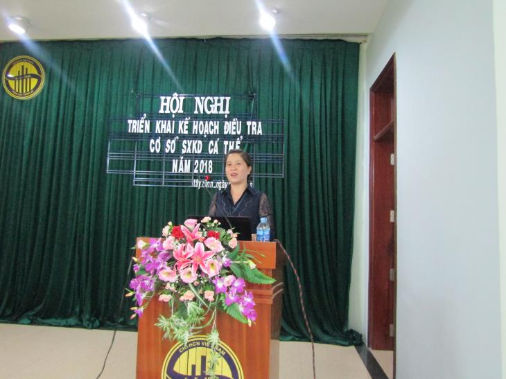 Cục Thống kê tỉnh Tây Ninh tổ chức Hội nghị triển khai Kế hoạch điều tra cơ sở sản xuất kinh doanh cá thể năm 2018. 