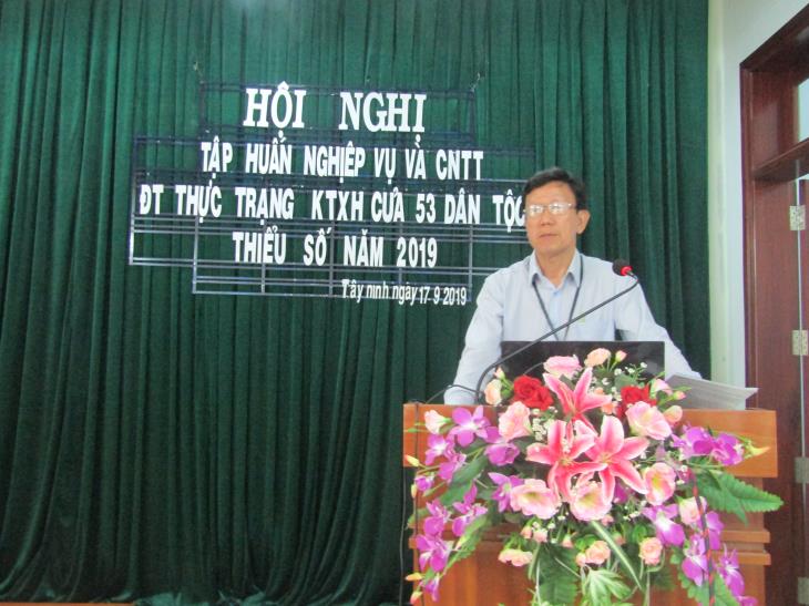 Cục Thống kê tỉnh Tây Ninh tổ chức Hội nghị tập huấn nghiệp vụ và công nghệ thông tin Điều tra thực trạng KT-XH của 53 dân tộc thiểu số năm 2019.